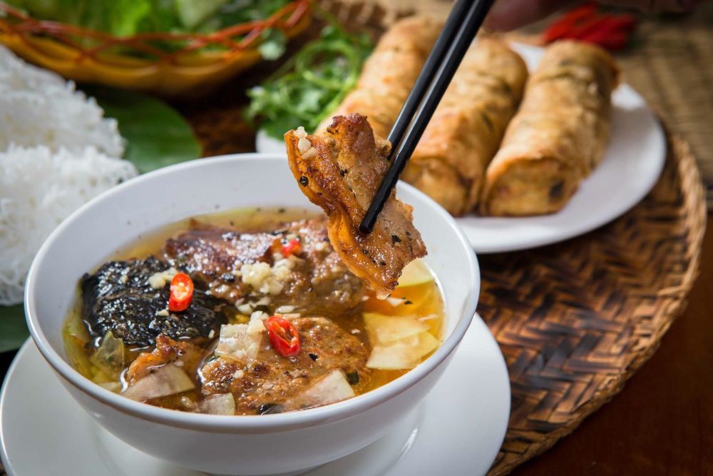 Bun Cha Hang Quat - The famous Grilled Pork with Rice Vermicelli