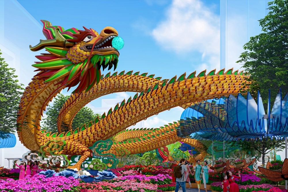 Decoration of Dragon for Lunar New Year 2024