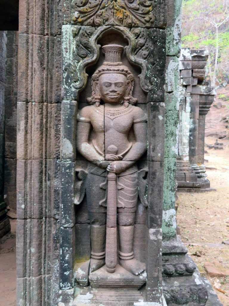 Sculpture at Wat Phou temple in Champasak