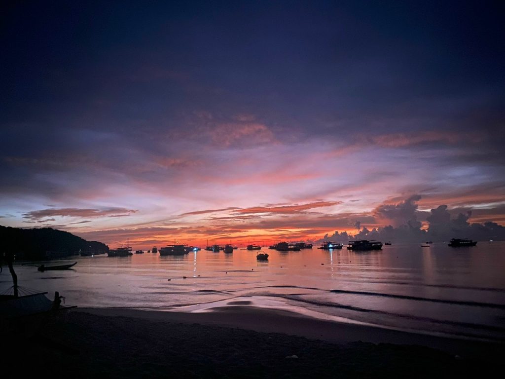 Sunset at Sao Beach Phu Quoc Island