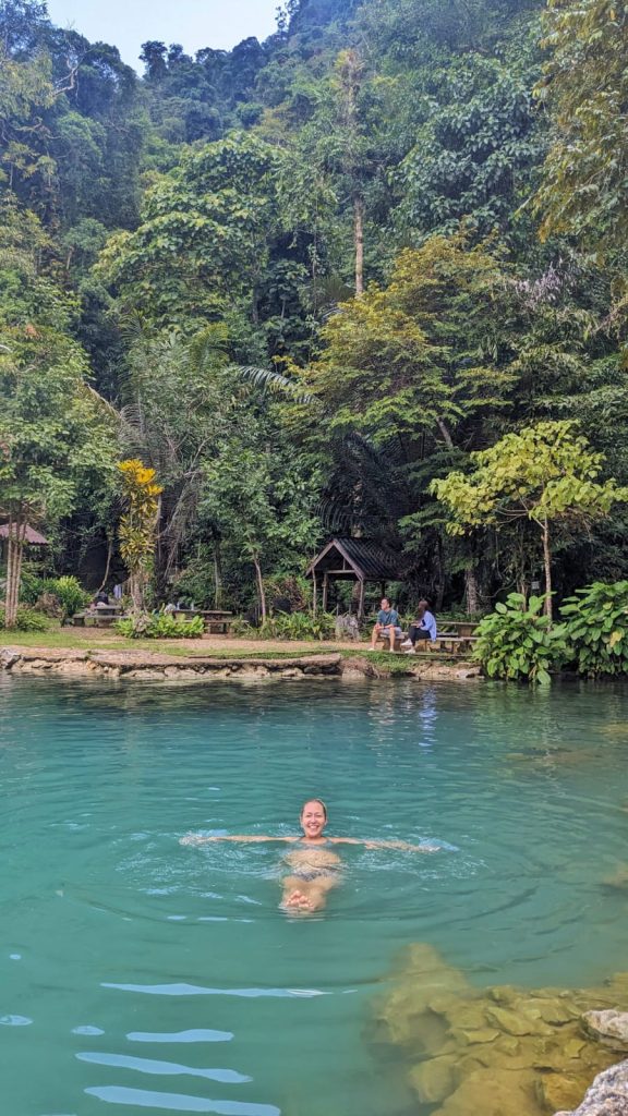 Swim in cool spring in Vang Vieng (Heidi Rae)