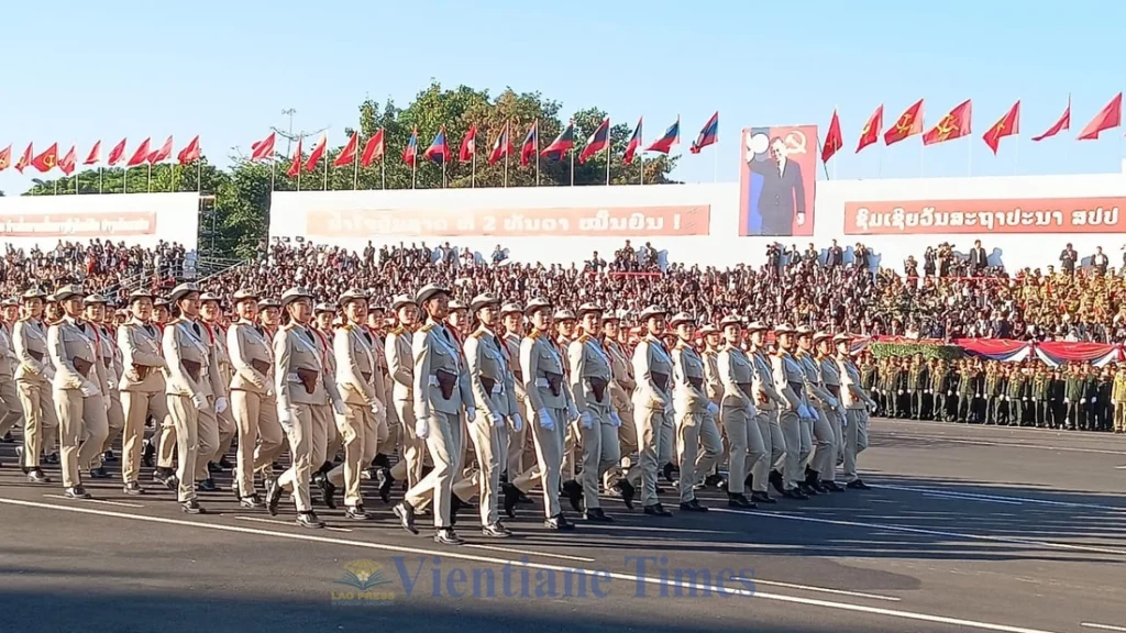 A force participating in the parade